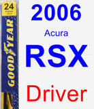 Driver Wiper Blade for 2006 Acura RSX - Premium