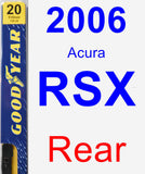 Rear Wiper Blade for 2006 Acura RSX - Premium