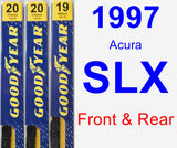 Front & Rear Wiper Blade Pack for 1997 Acura SLX - Premium