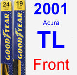 Front Wiper Blade Pack for 2001 Acura TL - Premium