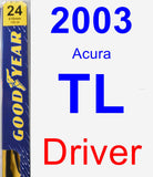 Driver Wiper Blade for 2003 Acura TL - Premium