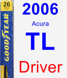 Driver Wiper Blade for 2006 Acura TL - Premium