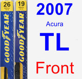 Front Wiper Blade Pack for 2007 Acura TL - Premium