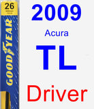 Driver Wiper Blade for 2009 Acura TL - Premium
