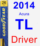 Driver Wiper Blade for 2014 Acura TL - Premium