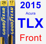 Front Wiper Blade Pack for 2015 Acura TLX - Premium