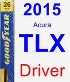 Driver Wiper Blade for 2015 Acura TLX - Premium
