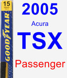 Passenger Wiper Blade for 2005 Acura TSX - Premium