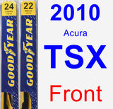 Front Wiper Blade Pack for 2010 Acura TSX - Premium