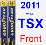 Front Wiper Blade Pack for 2011 Acura TSX - Premium