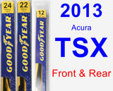 Front & Rear Wiper Blade Pack for 2013 Acura TSX - Premium