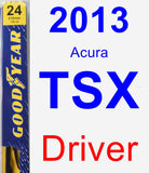 Driver Wiper Blade for 2013 Acura TSX - Premium
