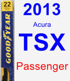 Passenger Wiper Blade for 2013 Acura TSX - Premium
