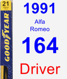 Driver Wiper Blade for 1991 Alfa Romeo 164 - Premium