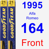 Front Wiper Blade Pack for 1995 Alfa Romeo 164 - Premium