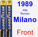 Front Wiper Blade Pack for 1989 Alfa Romeo Milano - Premium