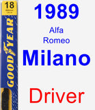 Driver Wiper Blade for 1989 Alfa Romeo Milano - Premium