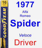 Driver Wiper Blade for 1977 Alfa Romeo Spider - Premium