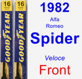 Front Wiper Blade Pack for 1982 Alfa Romeo Spider - Premium