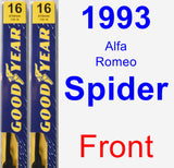 Front Wiper Blade Pack for 1993 Alfa Romeo Spider - Premium