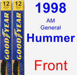 Front Wiper Blade Pack for 1998 AM General Hummer - Premium