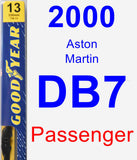 Passenger Wiper Blade for 2000 Aston Martin DB7 - Premium