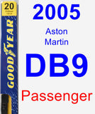Passenger Wiper Blade for 2005 Aston Martin DB9 - Premium