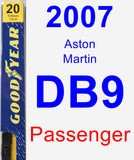 Passenger Wiper Blade for 2007 Aston Martin DB9 - Premium