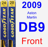 Front Wiper Blade Pack for 2009 Aston Martin DB9 - Premium