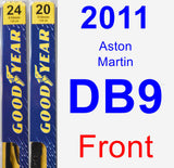 Front Wiper Blade Pack for 2011 Aston Martin DB9 - Premium