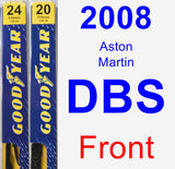 Front Wiper Blade Pack for 2008 Aston Martin DBS - Premium