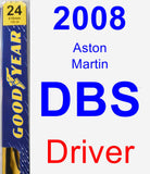 Driver Wiper Blade for 2008 Aston Martin DBS - Premium