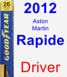 Driver Wiper Blade for 2012 Aston Martin Rapide - Premium