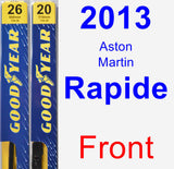 Front Wiper Blade Pack for 2013 Aston Martin Rapide - Premium