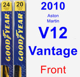 Front Wiper Blade Pack for 2010 Aston Martin V12 Vantage - Premium