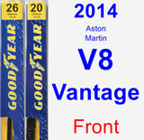 Front Wiper Blade Pack for 2014 Aston Martin V8 Vantage - Premium