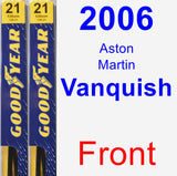 Front Wiper Blade Pack for 2006 Aston Martin Vanquish - Premium