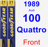 Front Wiper Blade Pack for 1989 Audi 100 Quattro - Premium