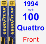Front Wiper Blade Pack for 1994 Audi 100 Quattro - Premium