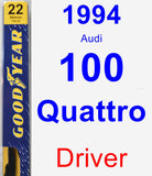 Driver Wiper Blade for 1994 Audi 100 Quattro - Premium