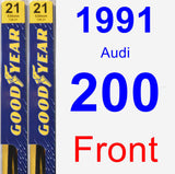 Front Wiper Blade Pack for 1991 Audi 200 - Premium