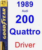 Driver Wiper Blade for 1989 Audi 200 Quattro - Premium