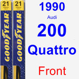 Front Wiper Blade Pack for 1990 Audi 200 Quattro - Premium