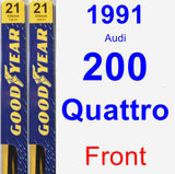 Front Wiper Blade Pack for 1991 Audi 200 Quattro - Premium
