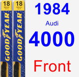 Front Wiper Blade Pack for 1984 Audi 4000 - Premium