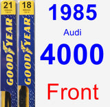 Front Wiper Blade Pack for 1985 Audi 4000 - Premium