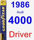Driver Wiper Blade for 1986 Audi 4000 - Premium