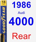 Rear Wiper Blade for 1986 Audi 4000 - Premium