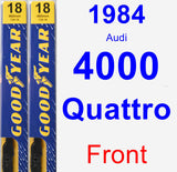 Front Wiper Blade Pack for 1984 Audi 4000 Quattro - Premium