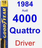 Driver Wiper Blade for 1984 Audi 4000 Quattro - Premium